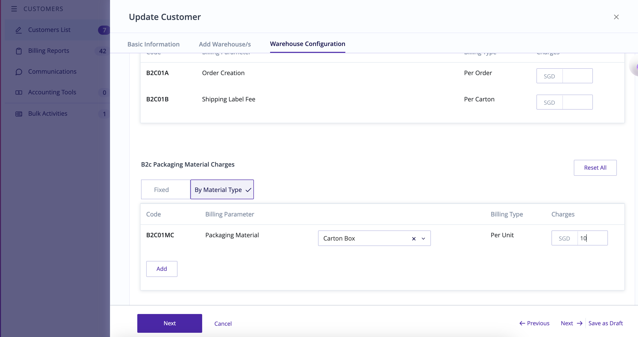 A screenshot of a logistic

Description automatically generated