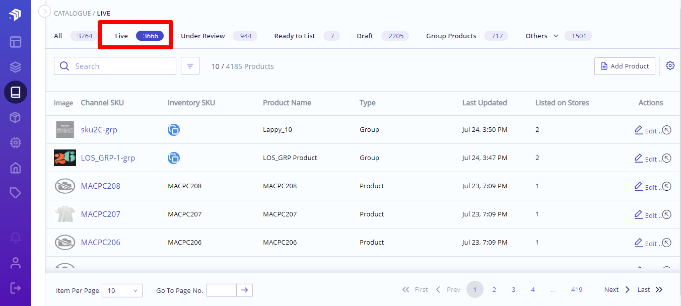 live products