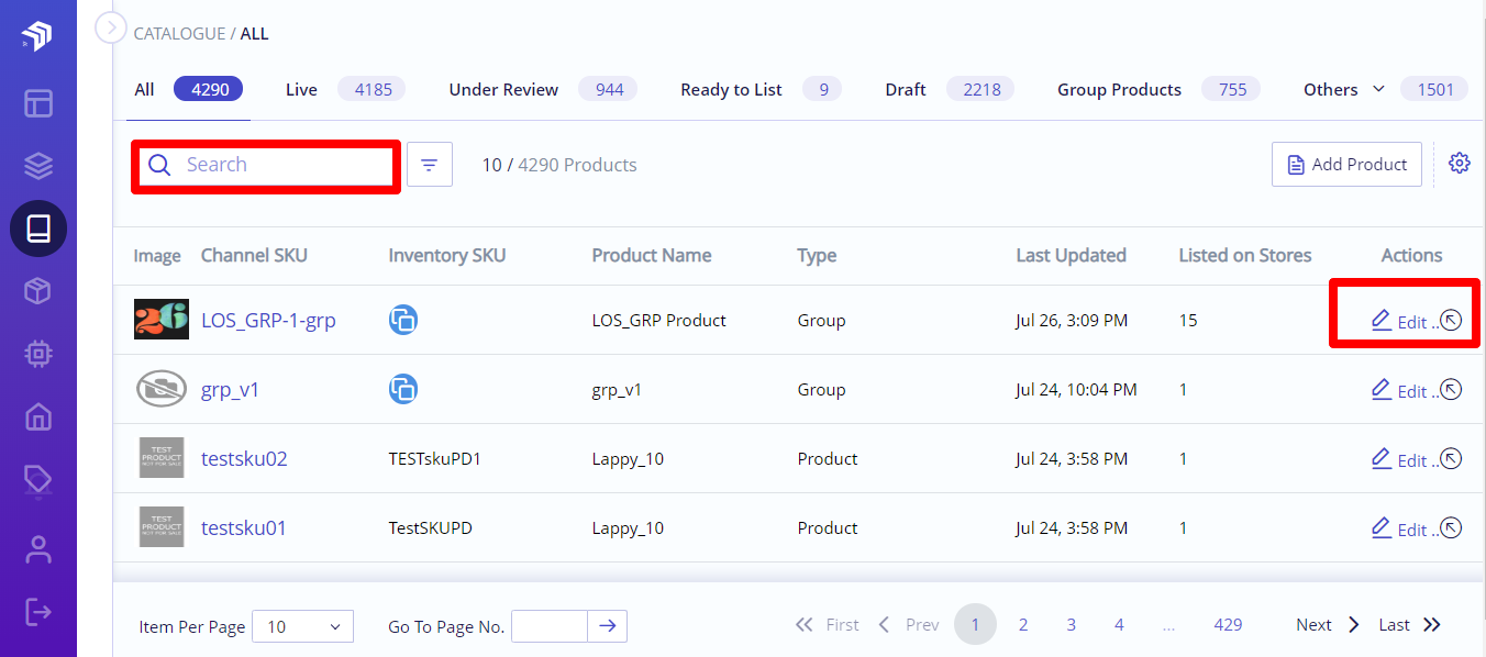 search catalogue
