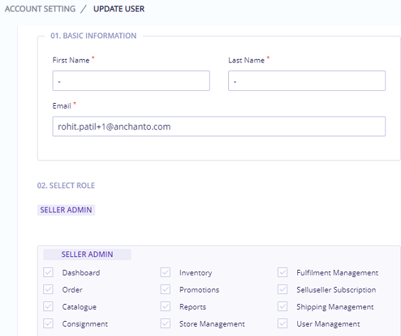 Update user details