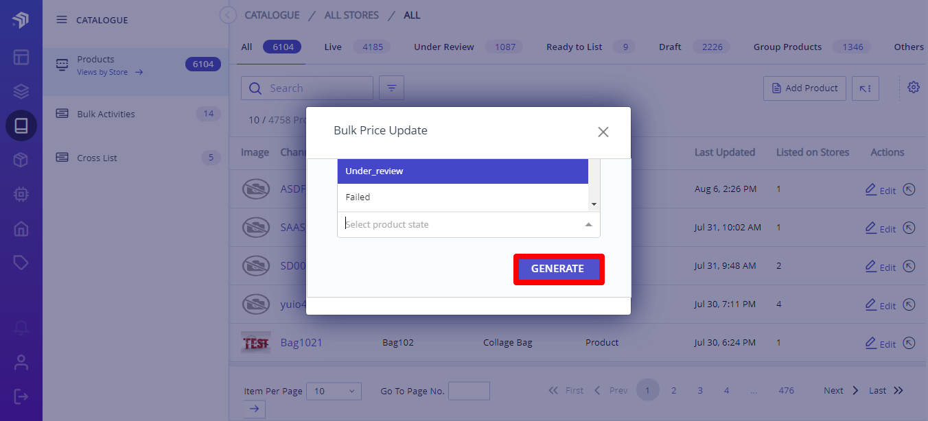 generate button