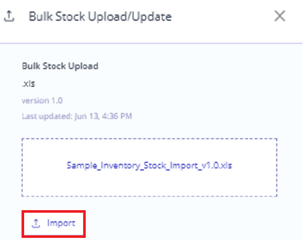 bulk import for stock-1