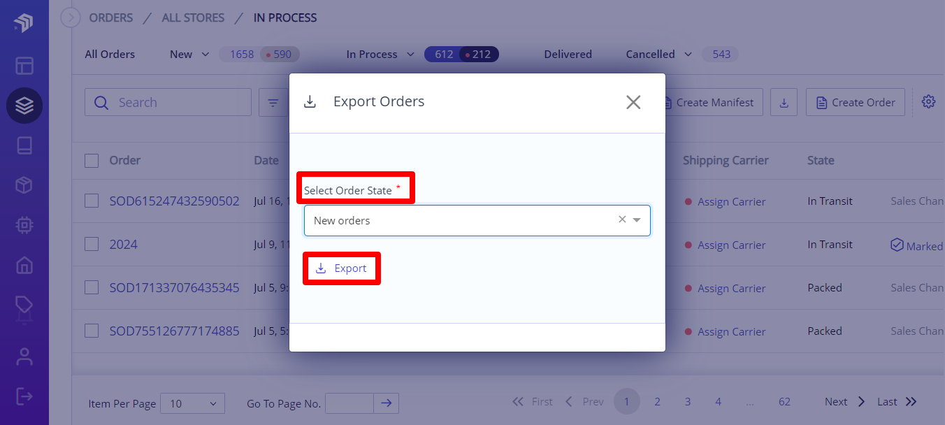 Export orders final
